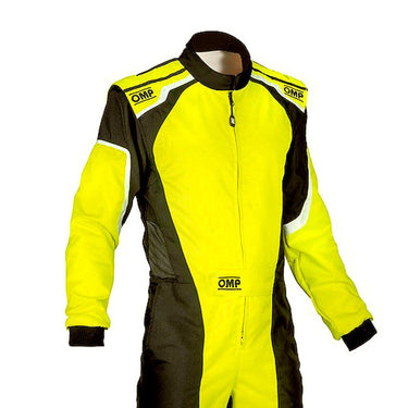 Yellow and black OMP KS-3 karting suit
